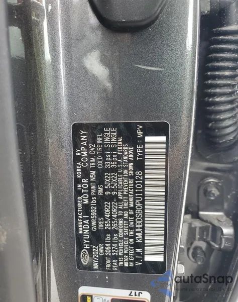 2023 Genesis Gv80 Base z USA, uszkodzony, nr VIN KMUHBDSB0PU110128